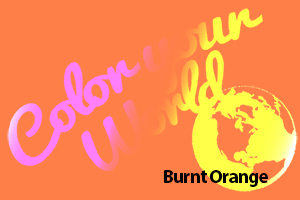 burnt orange color your world photo challenge badge